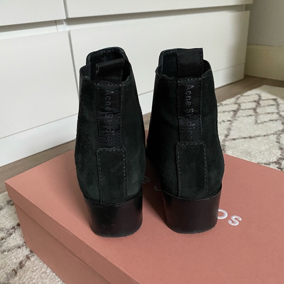 Acne Studios Jensen Boots - Emerald Suede - Sz 37 - Picture 3 of 11